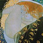Gustav Klimt Canvas Paintings - Danae